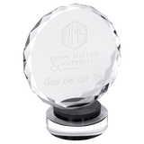 Large Round Facet Crystal on  & Clear Round Base-AKD Ink