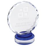 Large Round Facet Crystal on  & Clear Round Base-AKD Ink