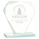 Large Cut Diamond Jade Glass Award-AKD Ink