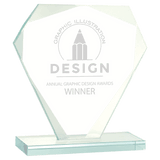 Large Cut Diamond Jade Glass Award-AKD Ink