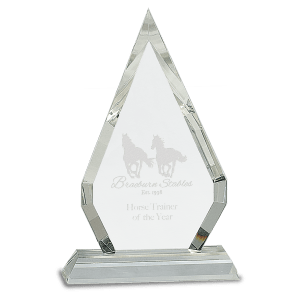 Small Crystal Diamond on Clear Pedestal Base-AKD Ink
