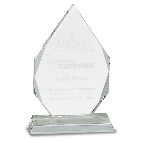 Small Crystal Diamond on Clear Pedestal Base-AKD Ink