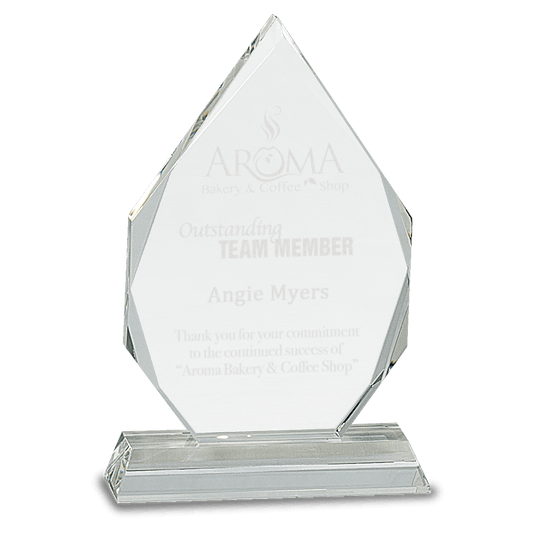 Small Crystal Diamond on Clear Pedestal Base-AKD Ink