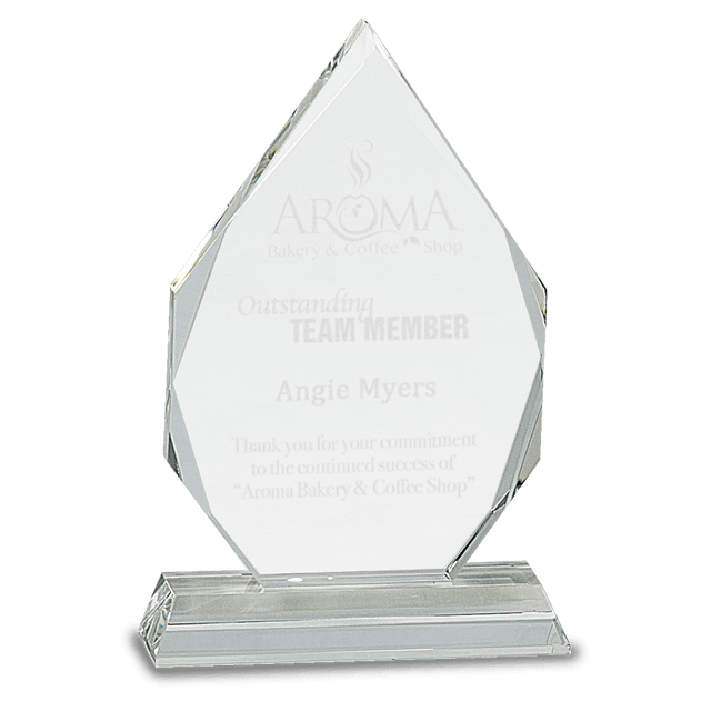 Small Crystal Diamond on Clear Pedestal Base-AKD Ink