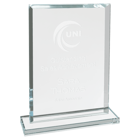 Small Rectangle Clear Glass Award-AKD Ink