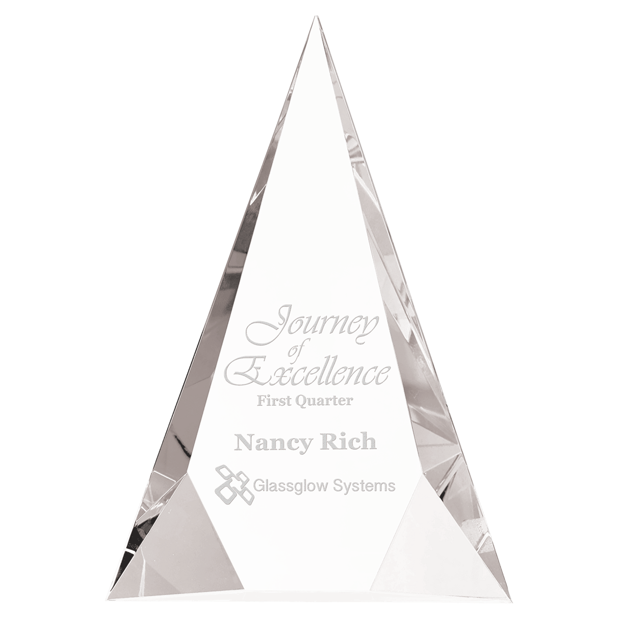 Large Crystal Facet Triangle-AKD Ink