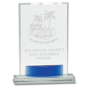 Large Crystal Rectangle with  Accent-AKD Ink