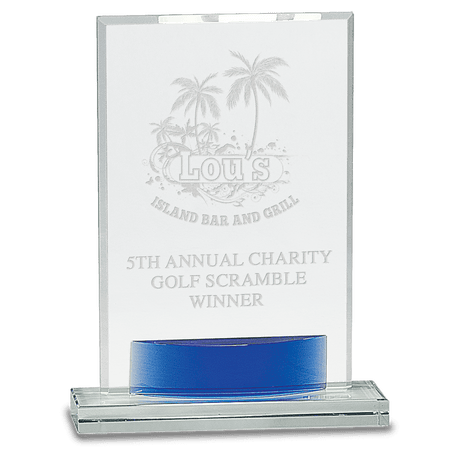 Large Crystal Rectangle with  Accent-AKD Ink