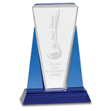 Small /Clear Wedge Crystal On  Pedestal Base