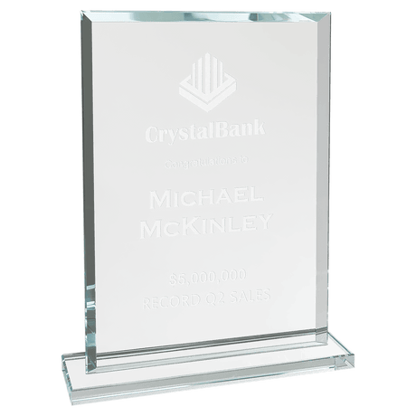 Large Rectangle Clear Glass Award-AKD Ink