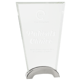 Medium Fan Platinum Glass with Arch Metal Base-AKD Ink