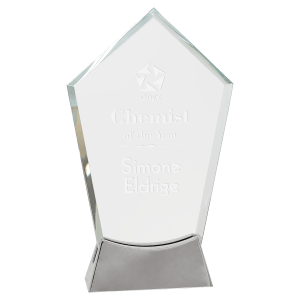Medium Peak Platinum Glass With Full Metal Base