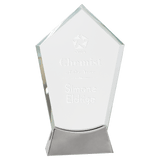 Medium Peak Platinum Glass With Full Metal Base