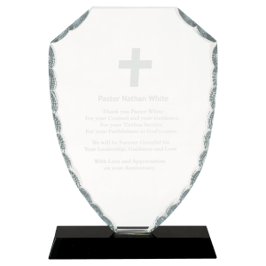 Large Shield Facet Glass on  Base-AKD Ink