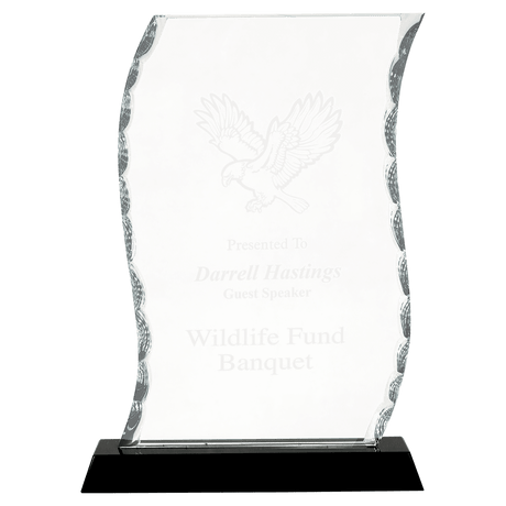 Medium Scroll Facet Glass on  Base-AKD Ink