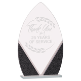 Large Oval Designer Glass Award