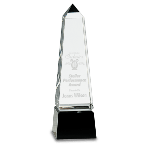 Obelisk Crystal on  Pedestal Base-AKD Ink