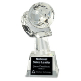 Clear Crystal Globe In Hand