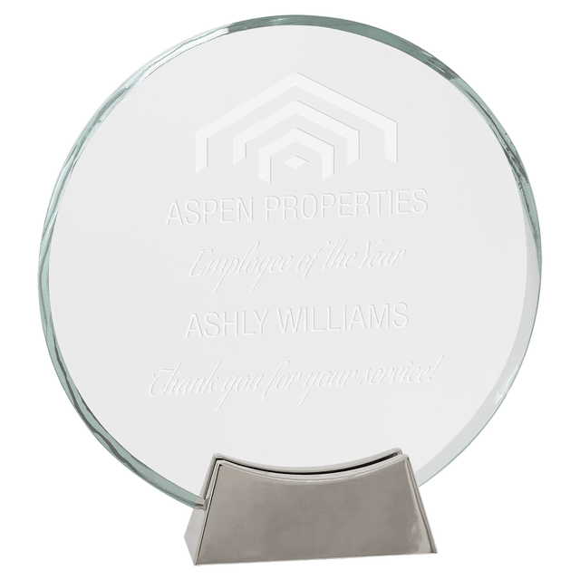 Large Round Platinum Glass with Full Metal Base-AKD Ink