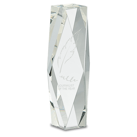 Small Clear Crystal Facet Tower-AKD Ink