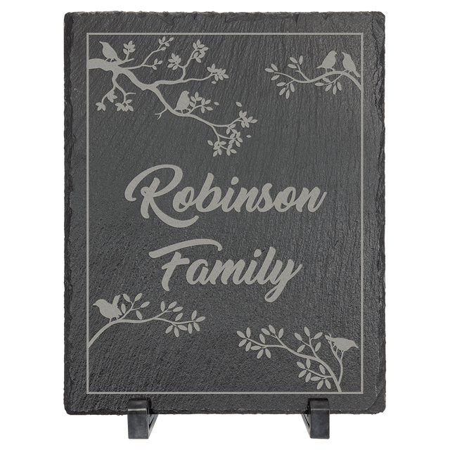 Rectangle Slate Decor With Rubber Pads And Stands
