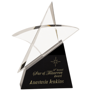 Large Clear Crystal Outline Star on  Base-AKD Ink