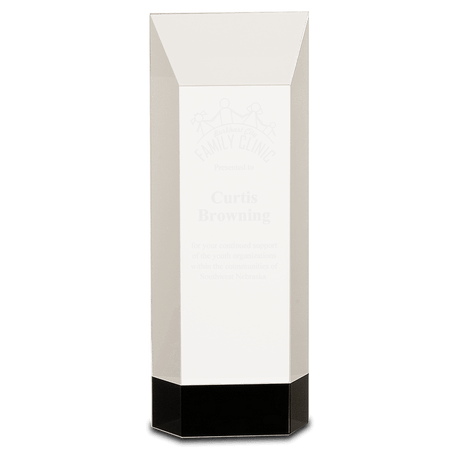 Large Clear Crystal Self-Standing Rectangle on  Base-AKD Ink