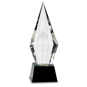 Obelisk Facet Crystal on  Pedestal Base