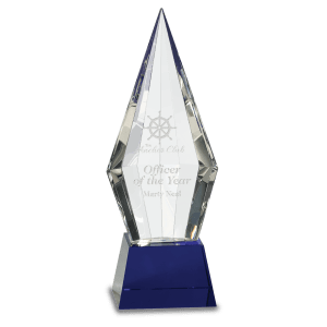 Small Obelisk Facet Crystal on  Pedestal Base