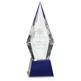 Small Obelisk Facet Crystal on  Pedestal Base