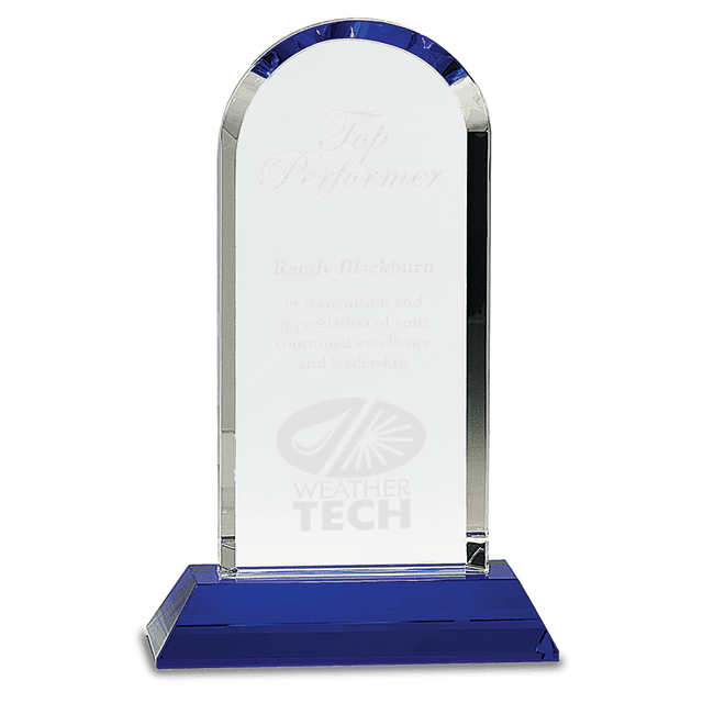 Clear Crystal Dome Award on Pedestal Base - Custom-AKD Ink