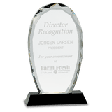 Large Oval Facet Crystal on  Pedestal Base-AKD Ink