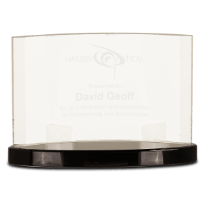 Clear Crystal Crescent on  Crystal Base-AKD Ink