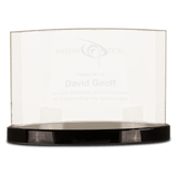 Clear Crystal Crescent on  Crystal Base-AKD Ink