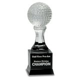 Crystal Golf Ball on  Pedestal Base