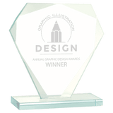 Cut Diamond Jade Glass Award