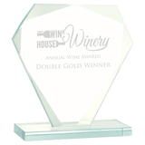 Cut Diamond Jade Glass Award