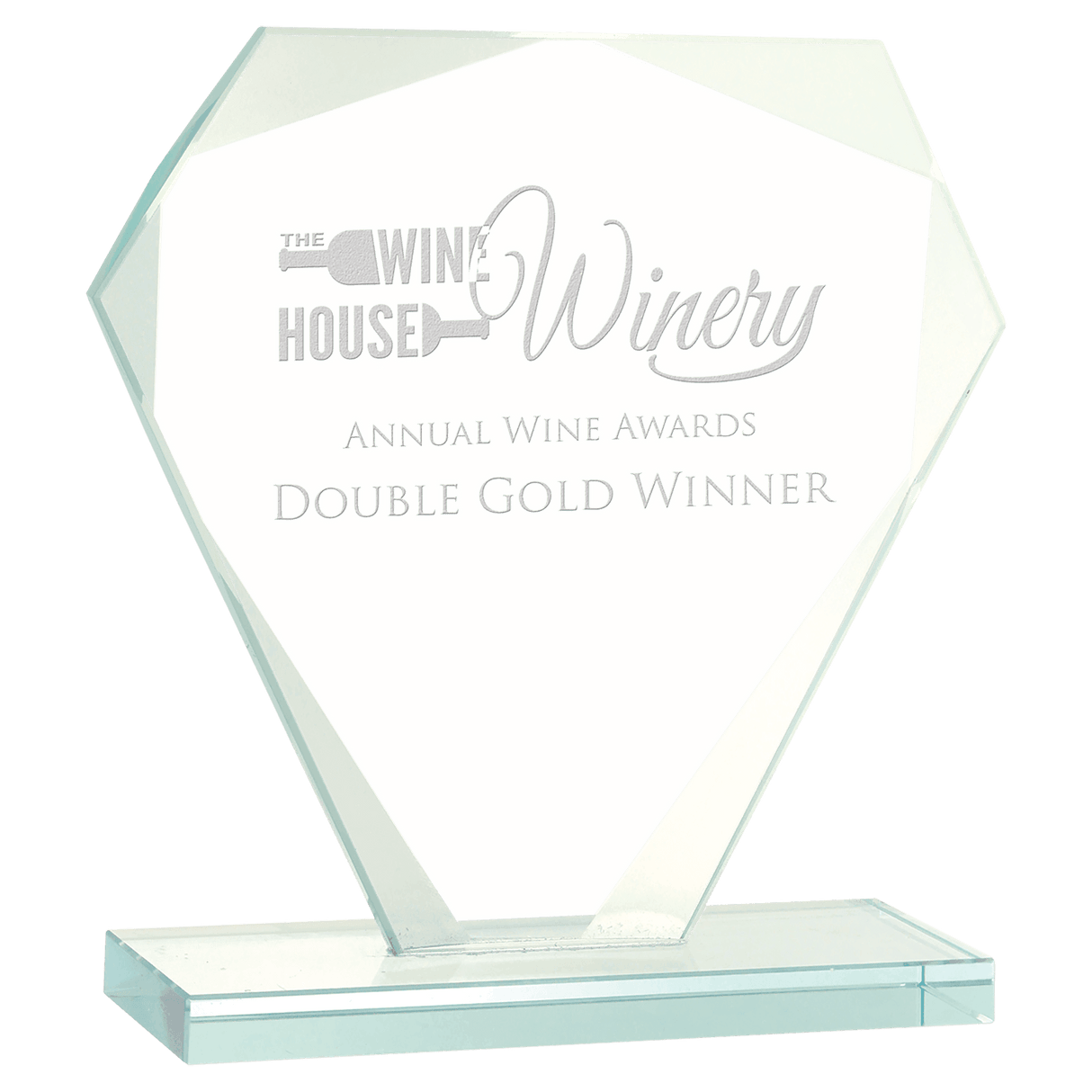 Cut Diamond Jade Glass Award