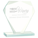 Cut Diamond Jade Glass Award