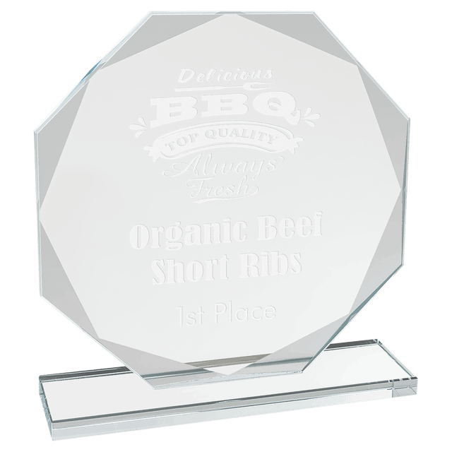 Custom Clear Glass Recognition Award-AKD Ink