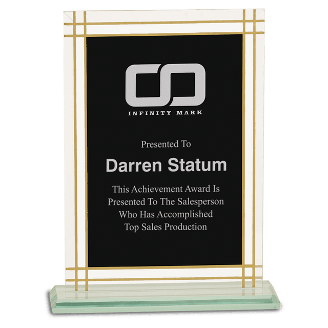Contemporary Glass Full Border Award - Large and Small Options Available