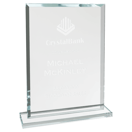 Rectangle Clear Glass Award