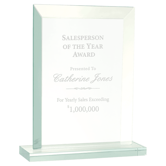 Rectangle Jade Glass Award - Custom Recognition Gift-AKD Ink