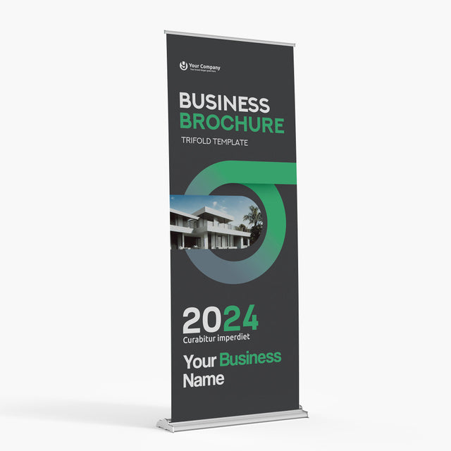 Wide retractable banner stand
