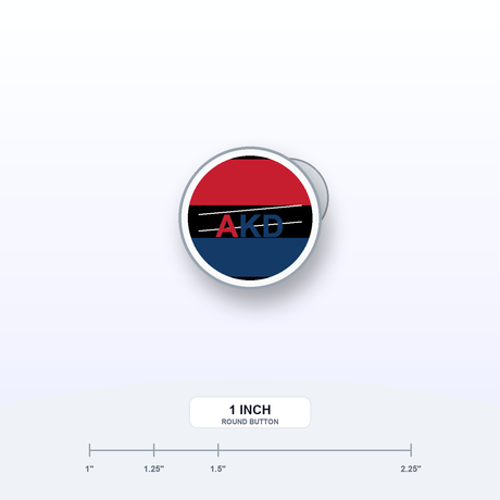 AKD Ink 1 inch round custom button size reference