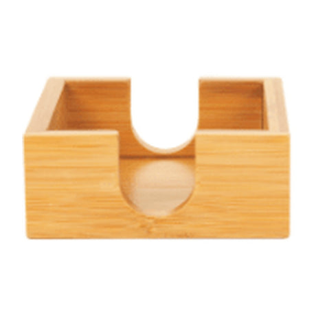 Bamboo coaster holder product image on white background