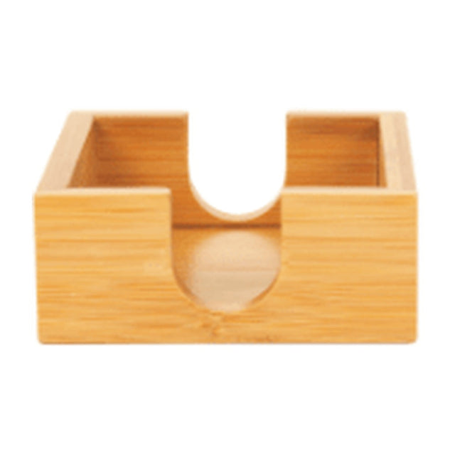 Bamboo coaster holder product image on white background