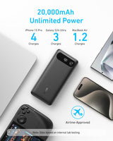 Anker Power Bank (20K, 87W, Built-In USB-C Cable) - AKD Ink