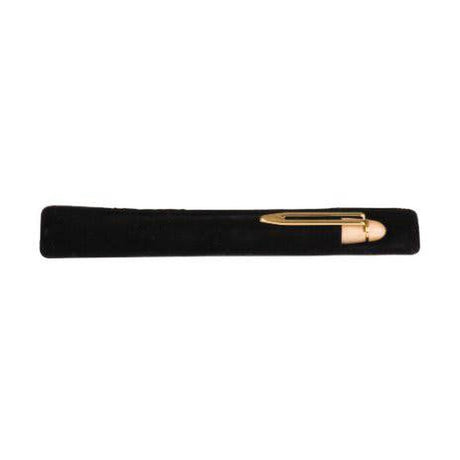 Black velvet pen sleeve product image on white background