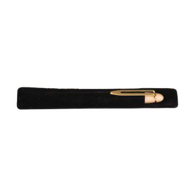 Black velvet pen sleeve product image on white background